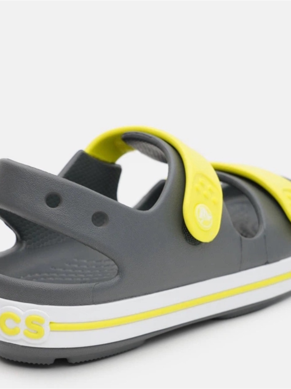CROCS Unisex Kids CROCband Cruiser Sandal K- Slate Grey- Size J3- NWT